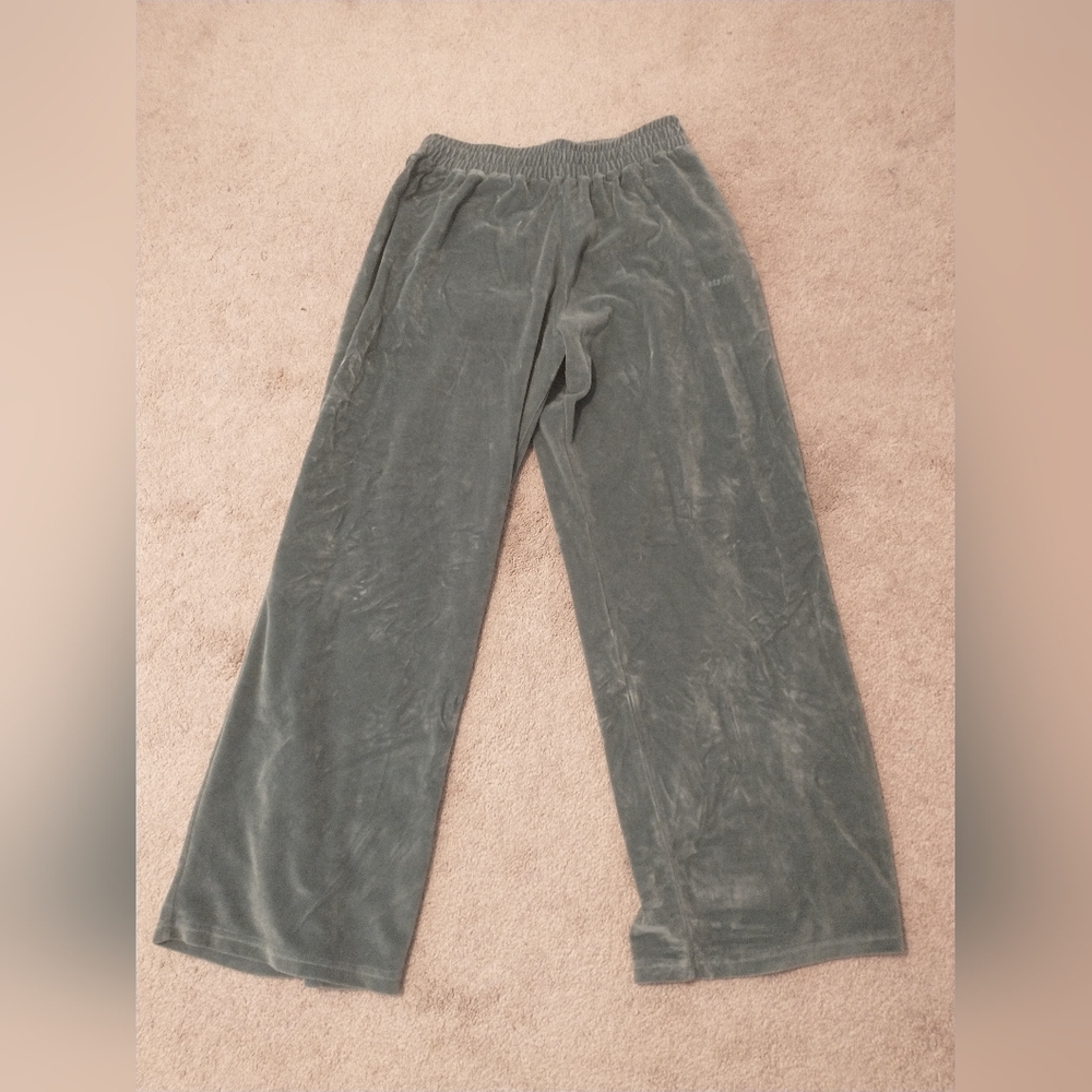 Velvety Green High-Waisted Pants